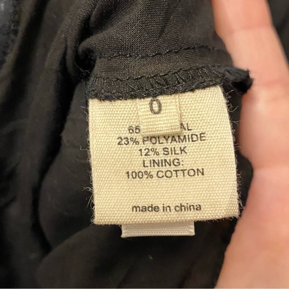 L’Agence Black Peplum Strapless Sleeveless Top Blouse Frilly Open Back Ruched - Picture 10 of 14